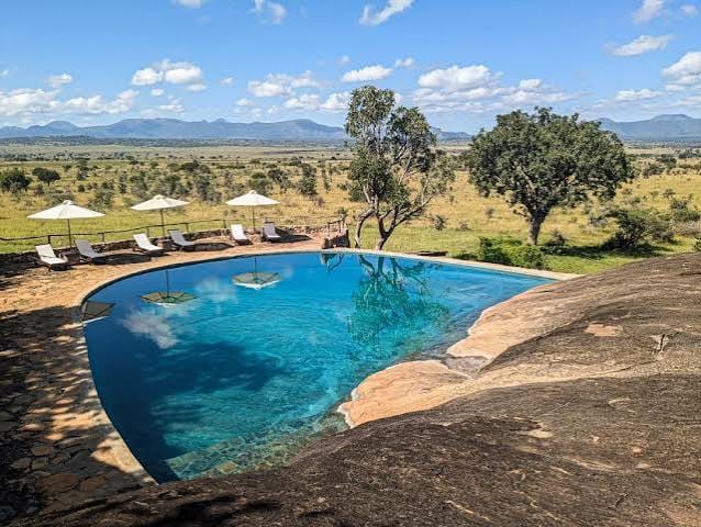 Apoka Safari Lodge Pool Area shown on the Apoka Safari Lodge page.